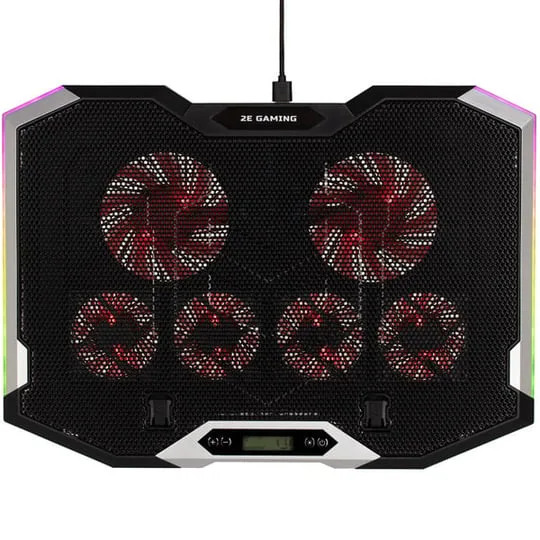 2E Gaming Cooling Pad 2E-CPG-004 Черный, Подставка для ноутбука, лучшая цена, Распродажа